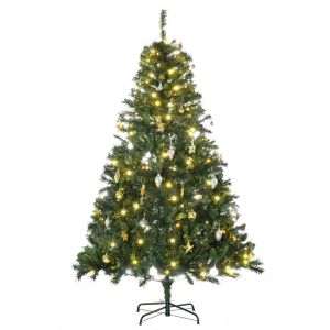 Árbol de navidad ø112x180 cm PVC y metal color verde Homcom