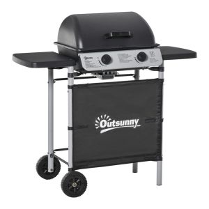 Barbacoa de ga 104x49x99 cm acero, pp Outsunny