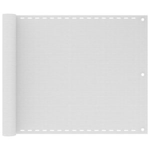 Mampara de balcón 75 x 300 cm hdpe blanca