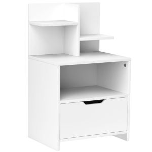 Mesilla de noche 45x35x73 cm color blanco Homcom