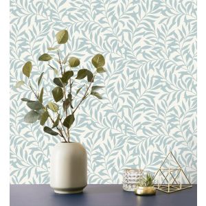 Papel pintado gaulan   de hojas  nacarado  5.23m²