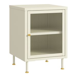 Armario auxiliar pequeño lindau 56x40x40 cm - blanco crema [en.casa]