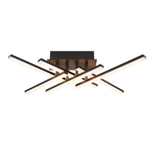 Nettlife lámpara de techo LED lámpara de salón moderna lámpara negra de 50