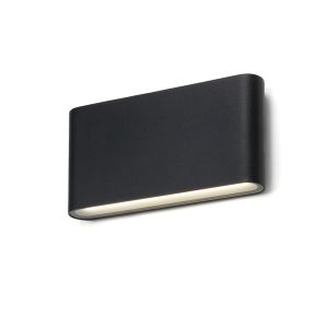 Aplique LED 12w "safata" ip54 aluminio negro 4000k