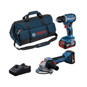 Combo kit 2 herramientas 18 v gsr + gws + 2x4,0 ah + gal profesional