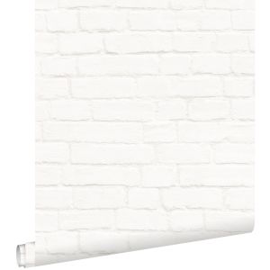 Estahome papel pintado pared de ladrillos blanquecino 53 cm x 10.05 m