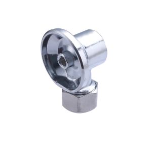 Conector de junta mixta cromado para codo muralø14 - h (1/2)
