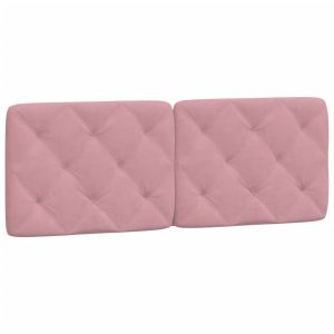 vidaXL cabecero de cama acolchado terciopelo rosa 120 cm