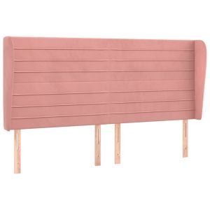 vidaXL cabecero con orejas de terciopelo rosa 163x23x118/128 cm