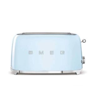 Tostadora 4 rebanadas smeg - azul azur - tsf02pbeu - 6 niveles de tostado -