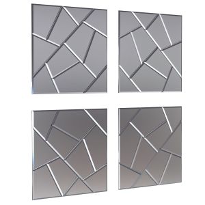 Dekoarte - espejos decorativos adhesivo 30x30cm 4 piezas azulejo eros