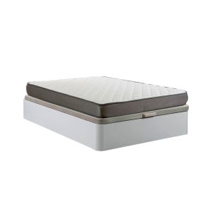 Cama canape abatible  blanco 150 cm + colchon basico de 18 cm