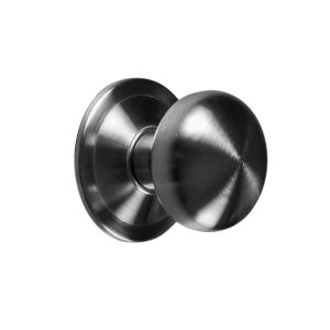 Pomo Para Puerta Latón Con Roseta/Acero Inoxidable (Unidad)