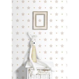 Papel pintado estrellas gris