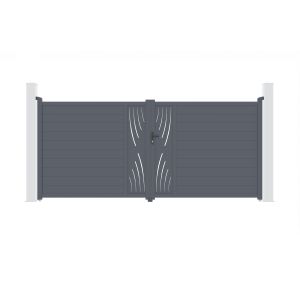 Puerta automática batiente veleta 4m a.180cm + motor ranger b150