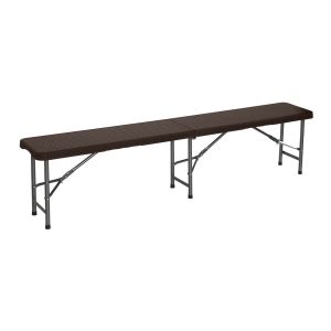 Banco plegable catering efecto ratán 180x30x43cm 7house