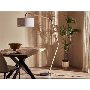 Lampara pie descentrada tucker pant. Beige 178cms. 120x45x178 cms