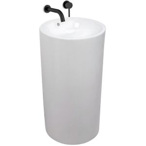 Rea lavabo de pie estera white round, 46x46x85 cm