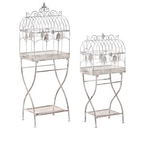 Conjunto de 2 estanterías sicily 43/37 cm 122/90 cm metal gris