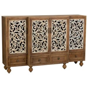 Aparador de madera marrón 160x42x102