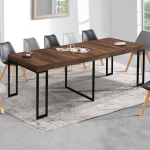 Mesa consola extensible - toronto - madera oscura - 300 cm