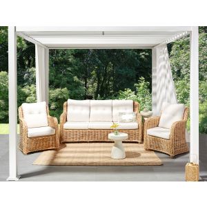 Conjunto de jardín 5 plazas alessano ratán natural