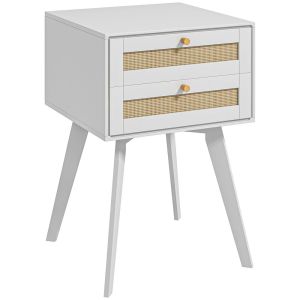 Mesilla de noche 40x40x60 cm mdf color blanco Homcom