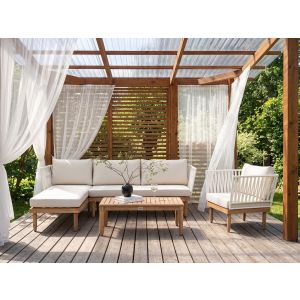 Conjunto de jardín blanco crema cremona