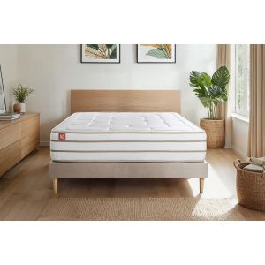 Colchón blanco con espuma viscoelástica 90 x 200