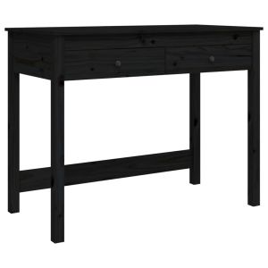 vidaXL escritorio con cajones madera maciza de pino negro 100x50x78 cm