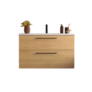 Mueble baño 2 cajones + lavabo bajo encimera - 60x46 2 cajones