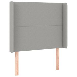vidaXL cabecero con orejas de tela gris claro 93x16x118/128 cm
