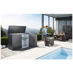 BAUL ARCON METALICO HIGHBOARD 200 BIOHORT GRIS OSCURO