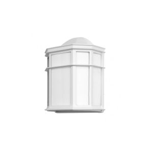 Bellatrix outdoor wall light 1xe27 aluminium / polycarbonate white