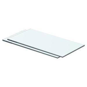 Estantes 2 unidades panel de vidrio transparente 40x15 cm