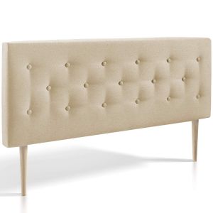 Cabecero tapizado oslo 150x100 cm, tela beige, 8 cm de profundidad
