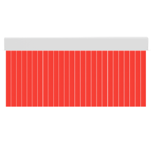 Cortina para puertas de PVC surca rojo translucido / 90 x 210