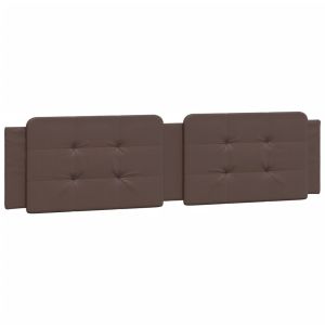 vidaXL cabecero de cama acolchado cuero sintético marrón 200 cm