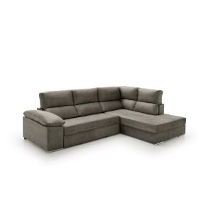 Sofa cama chaise longue fiorella  gris oscuro derecha