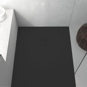 Plato de ducha resina fusion negro  90x180cm