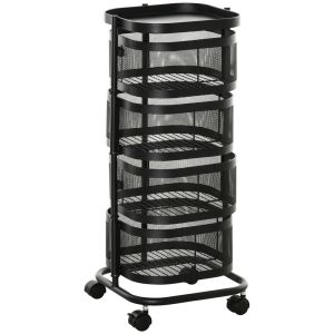 Carrito de cocina 33x33x77 cm acero, pp Homcom, hogar - cocina