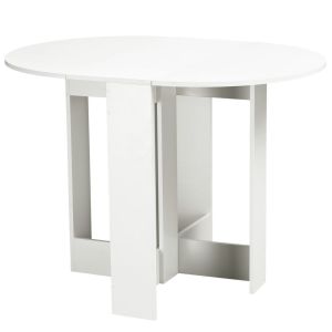 Mesa plegable 104x76x73.7 cm color blanco Homcom, hogar - cocina