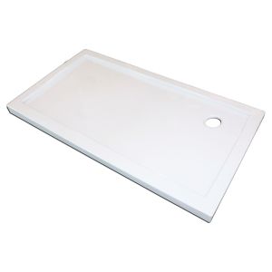 Ondee - plato de ducha yqua - antideslizante - 80x120cm - acrílico - blanco