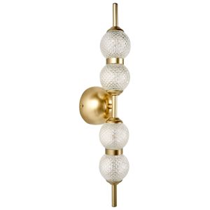 Lámpara LED de pared aras vidrio dorado