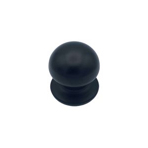 Pomo fijo para puerta, d: 70 mm, aluminio, negro, fijación rápida