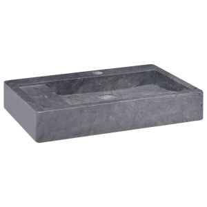 vidaXL lavabo mármol negro 58x39x10 cm