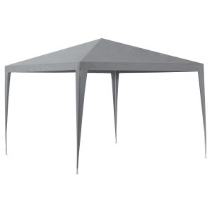Carpa pabellón para jardín wedau metal 300 x 300 x 255 cm gris oscuro