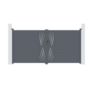 Pack puerta batiente automática 3,5m veleta a.180cm + motor tanker b250