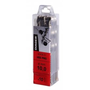 Broca hss mecha pro serie corta tubo de 10 - ø 3,5 mm - diager - 726d03.5