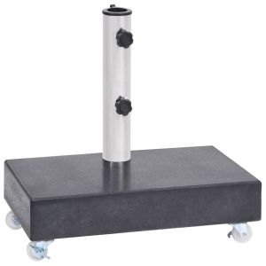 vidaXL base de sombrilla granito negra 45x25x8 cm